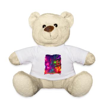 Cool Japanese World Japan Neon City - Teddy - Weiß - Vorne