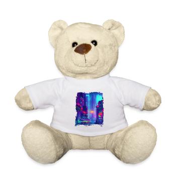 Cool Japanese World Japan Neon City - Teddy - Weiß - Vorne
