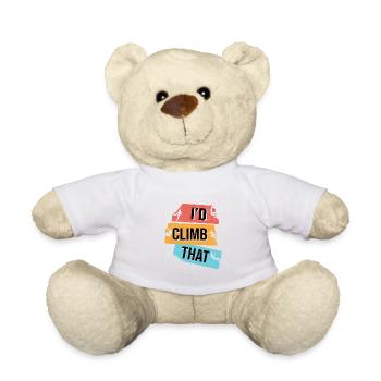 I'd Climb That Rock Climbing Bouldering Climber Ro - Teddy - Weiß - Vorne