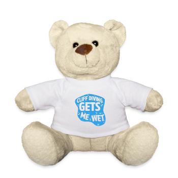 Cliff Diving Gets Me Wet Cliff Diver Base Jumping - Teddy Bear - white - Front