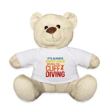 It's Always Happy Hour When I'm Cliff Diving Tombs - Teddy Bear - white - Front