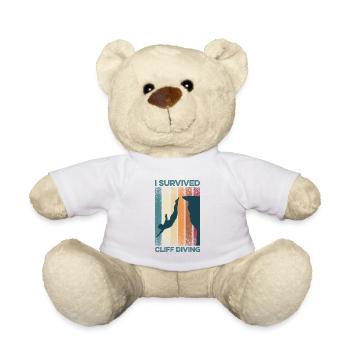 I Survived Cliff Diving Cliff Dive Cliff Jumping T - Teddy Bear - white - Front
