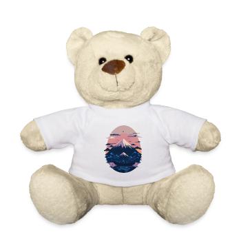 Serene Mount Fuji Sunset Peaceful River Scenery - Teddy - Weiß - Vorne