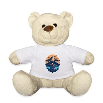 Serene Mount Fuji Sunset Peaceful River Scenery - Teddy - Weiß - Vorne