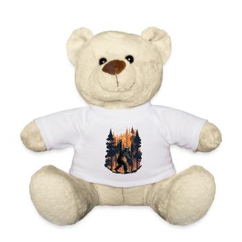 Forest Swagger: Bigfoot's Cool Camouflage - Teddy - Weiß - Vorne
