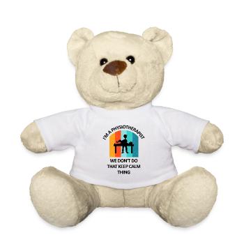Kinésithérapeute cadeau humoristique disant drôle - Nounours - blanc - Devant
