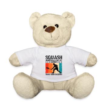Squashspieler Squash Tennisspieler Raquetball Spor - Teddy - Weiß - Vorne