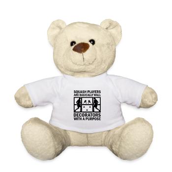 Joueur de squash Joueur de squash Joueur de tennis Raquetball Spor - Nounours - blanc - Devant