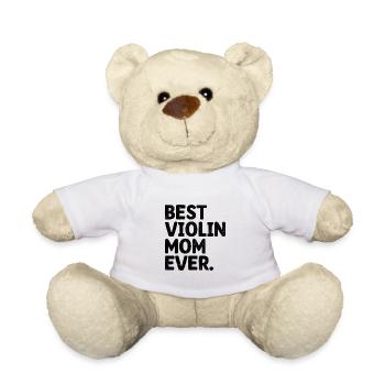 Meilleure maman violoniste de tous les temps Violoniste Instrument Violon - Nounours - blanc - Devant