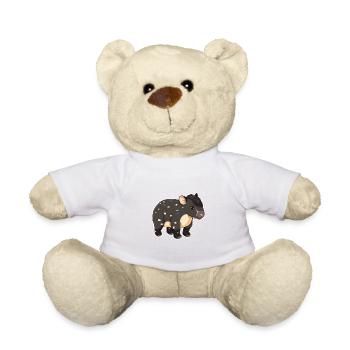 Cute Mountain Tapir Illustration - Adorable Animal - Teddy Bear - white - Front