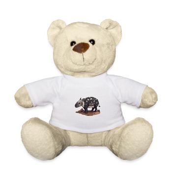 Cute Mountain Tapir Illustration - Adorable Animal - Teddy Bear - white - Front