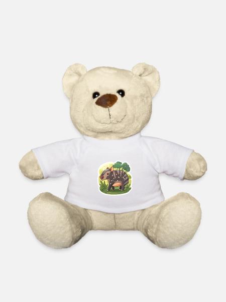 Cute Mountain Tapir Illustration - Adorable Animal - Teddy Bear - white