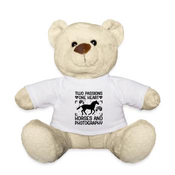 Horse Photography Horseback Riding Horses Hobby Ph - Teddy Bear - white - Front