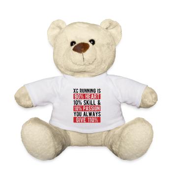 XC Running Gifts - Perfect XC Runner Design Idea - Teddy - Weiß - Vorne