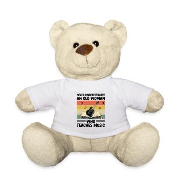 Unterschätze niemals eine alte Frau, die Musik unterrichtet - Teddy - Weiß - Vorne