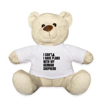 Je ne peux pas avoir de projets avec mon berger allemand L - Nounours - blanc - Devant
