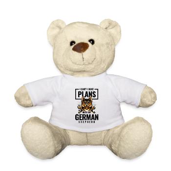 Je ne peux pas avoir de projets avec mon berger allemand L - Nounours - blanc - Devant