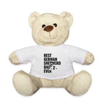 Best German Shepherd Dad Ever Dog Lover GSD - Teddy Bear - white - Front