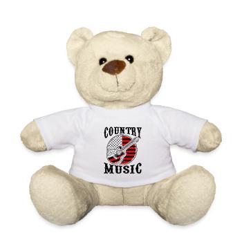Country Music American Flag Song Lover USA Patriot - Teddy Bear - white - Front