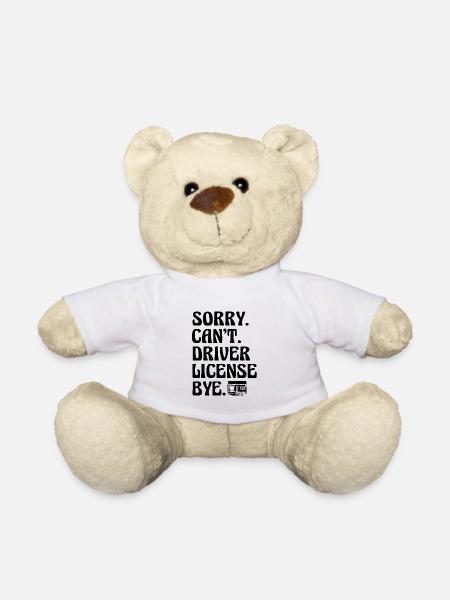 Entschuldigung, dass der Führerschein nicht möglich ist Bye Driving Exam - Teddy - Weiß