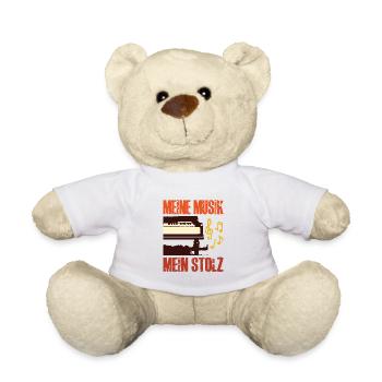 Piano Pianist My Music My Pride Piano - Teddy Bear - white - Front