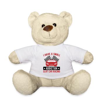Badass Slot Car Racer Voiture Drag Racing Cadeau - Nounours - blanc - Devant