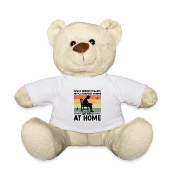 Ne sous-estimez jamais une vieille femme introvertie qui - Nounours - blanc - Devant