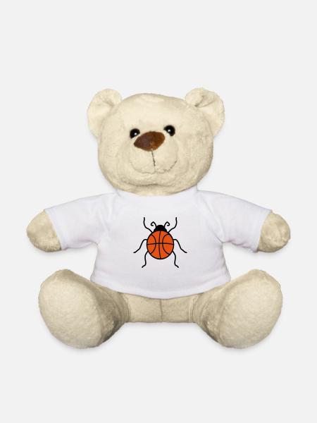 basketball sport verein korb ball marienkaefer kle - Teddy - Weiß