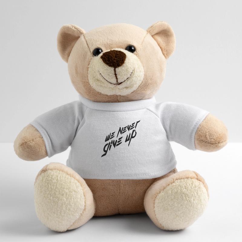 brush strokes team logo we never give up never a Teddy Bear