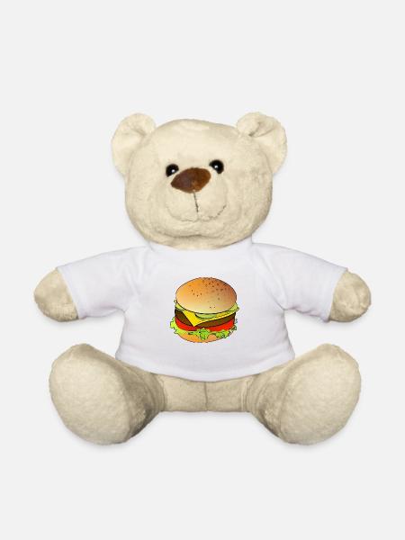 Drôle de chemise de hamburger - Nounours - blanc