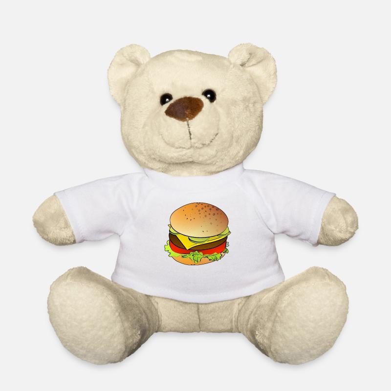 Drôle de chemise de hamburger - Nounours - blanc