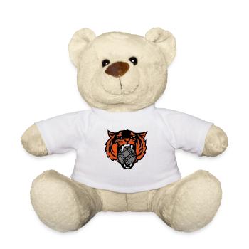 petanque tiger roars face cartoon - Teddy Bear - white - Front