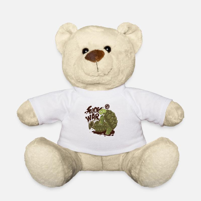 Humor Pizza Ninja - Teddy Bear - white