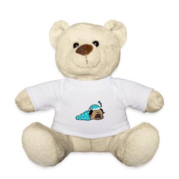 Chien fatigué - la vie d'un chien - Nounours - blanc - Devant