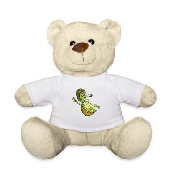 Chill toad, chilling turtle - Teddy Bear - white - Front