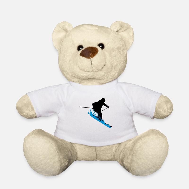 Skiing, skier - Nounours - blanc