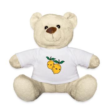2 citrons kawaii - Nounours - blanc - Devant