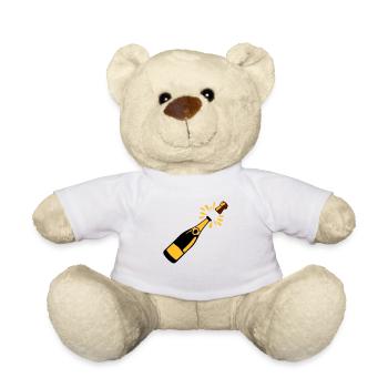 Flaschen-Alkohol-Verschluss springt - Teddy - Weiß - Vorne