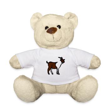Goat - Line Art - Choose your color - Teddy - Weiß - Vorne