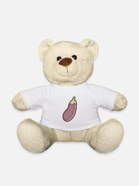 aubergine - Nounours - blanc