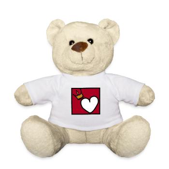 Queen of Hearts - Teddy Bear - white - Front