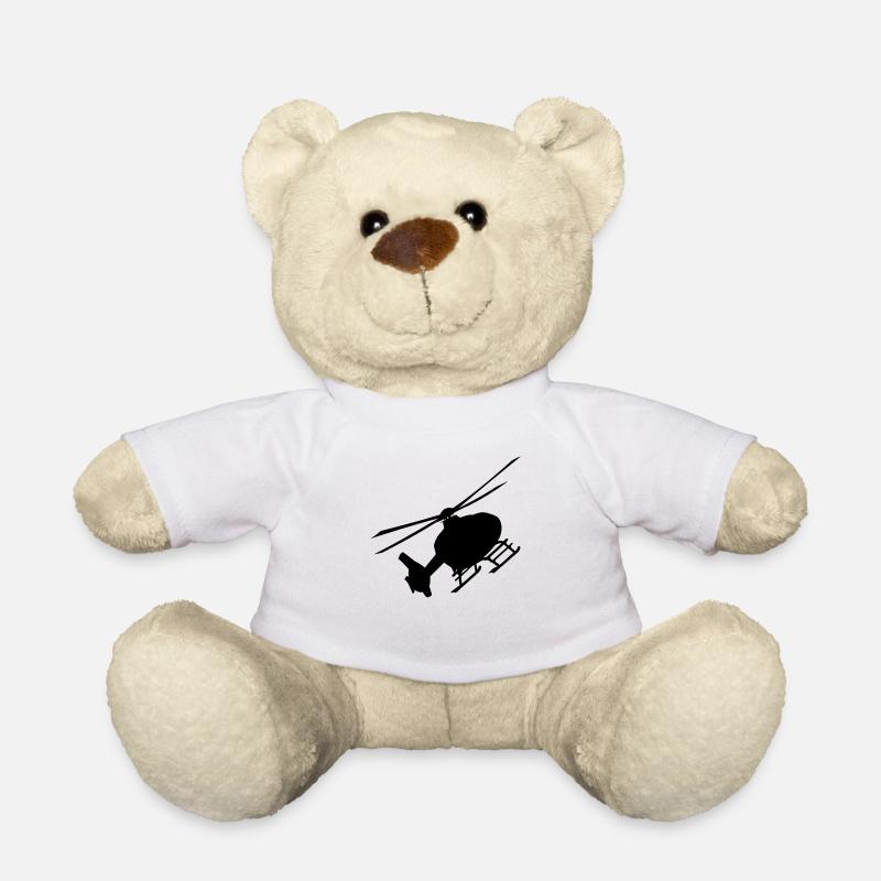 Hubschrauber Helikopter Helicopter - Teddy Bear - white