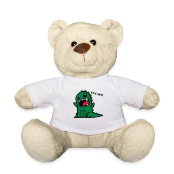 Cartoon dino - Teddy Bear - white - Front
