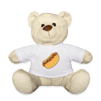 Hot Dog Fast Food Food NYC Saucisses - Nounours - blanc - Devant