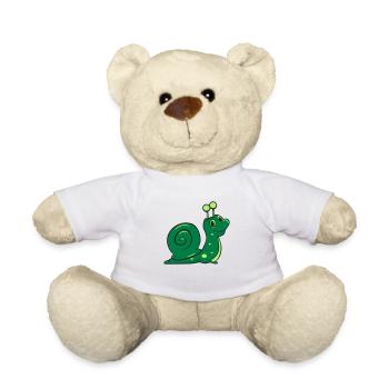 Snail Funny Kids - Teddy Bear - white - Front