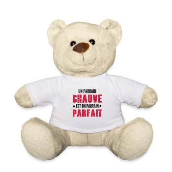 Un Parrain Chauve est un Parrain Parfait - Nounours - blanc - Devant