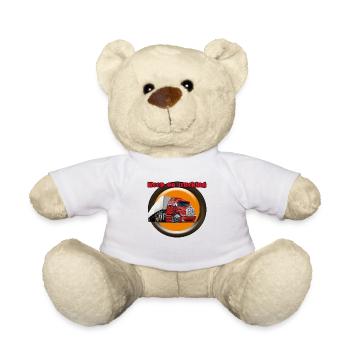 "Keep on trucking" - The gift for the trucker - Teddy Bear - white - Front