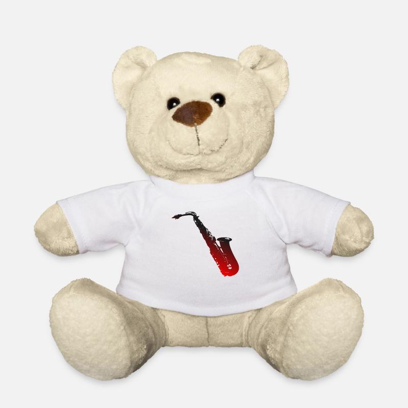 Saxophone - Teddy Bear - white