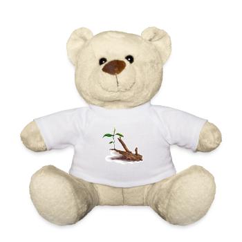 Pflanzen Sie auf einem Baumstamm, Aquarium, Aquari - Teddy - Weiß - Vorne