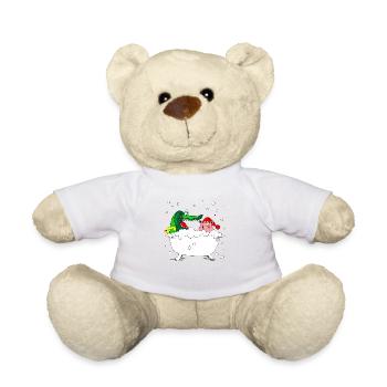 baignoire de neige bain noël noël crocodile - Nounours - blanc - Devant